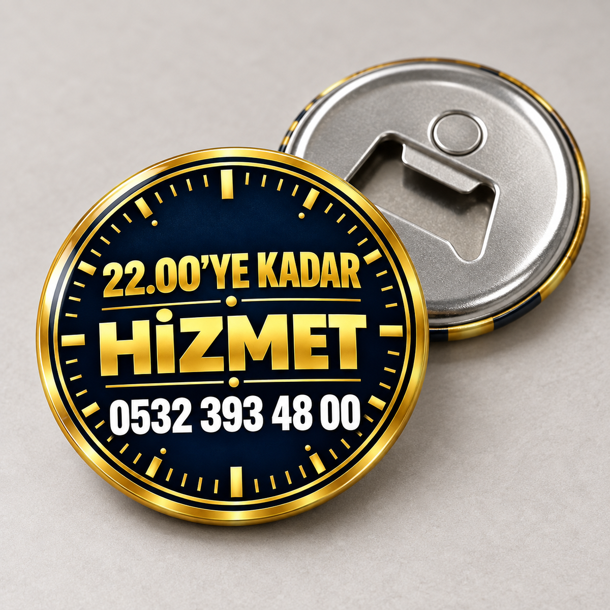 Saat 22 Hizmet Açacak – 10 Adet / 5,8 cm – FR-AC-3003 ürün mockup