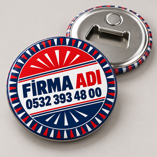 Firma Promosyon Kırmızı Açacak – 10 Adet / 5,8 cm – FR-AC-3006 ürün mockup