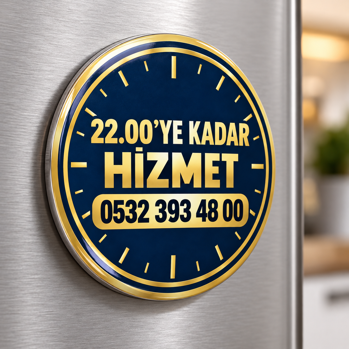 Saat 22 Hizmet Magnet – 10 Adet / 5,8 cm – FR-MG-3003 ürün mockup