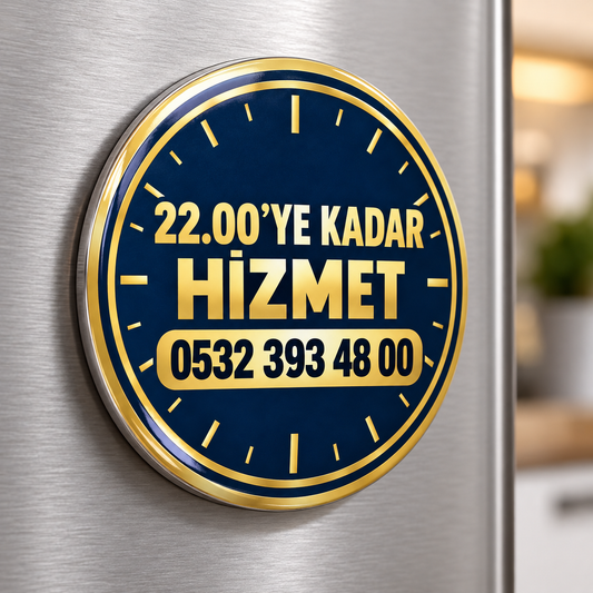 Saat 22 Hizmet Magnet – 10 Adet / 5,8 cm – FR-MG-3003 ürün mockup