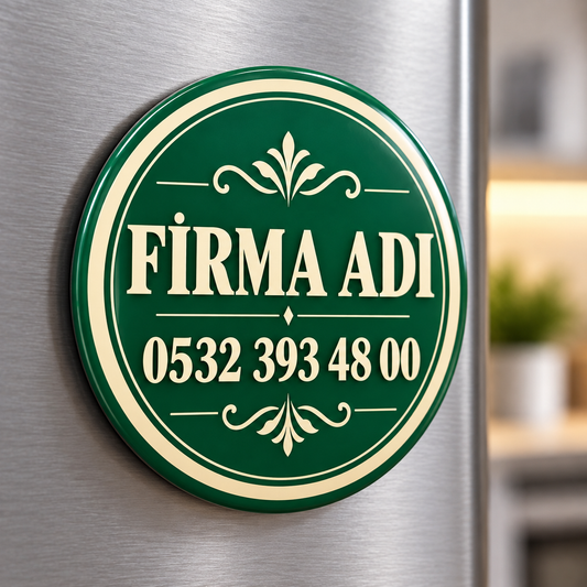 Firma İletişim Yeşil Magnet – 10 Adet / 5,8 cm – FR-MG-3005 ürün mockup