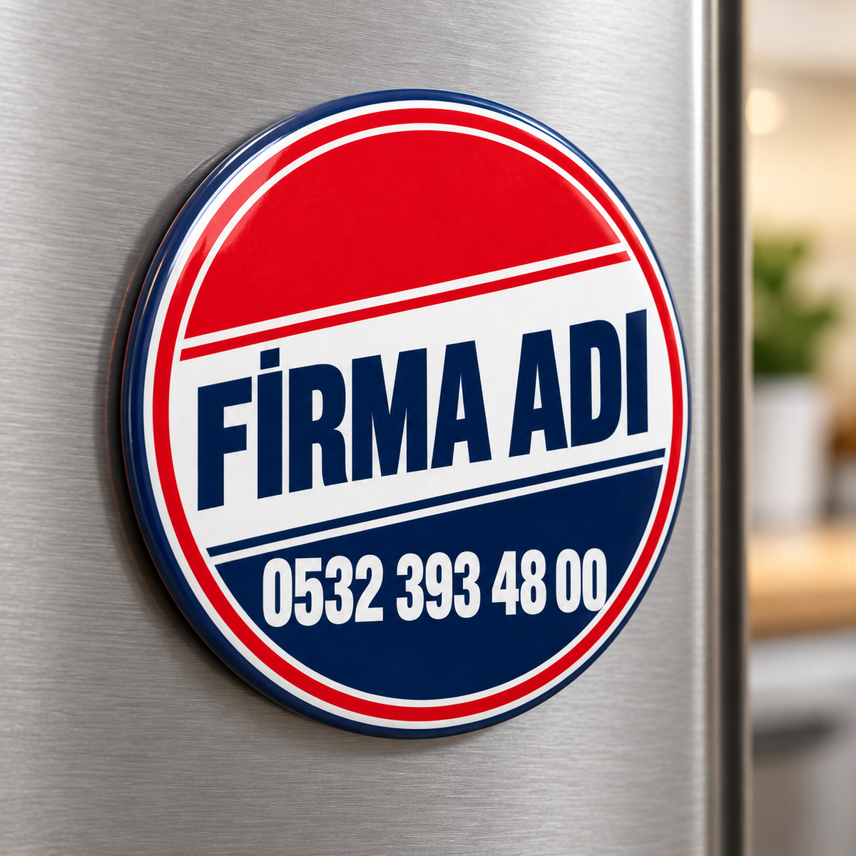 Firma Promosyon Kırmızı Magnet – 10 Adet / 5,8 cm – FR-MG-3006 ürün mockup
