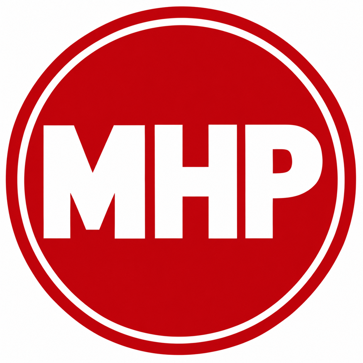 MHP Kırmızı Tipografi Rozet 5,8 cm