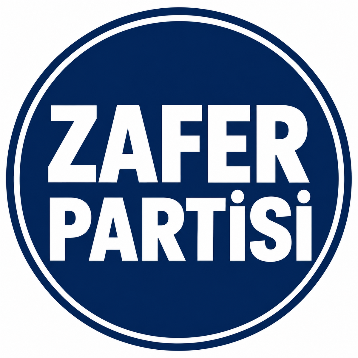 Zafer Partisi Lacivert Tipografi Rozet 5,8 cm