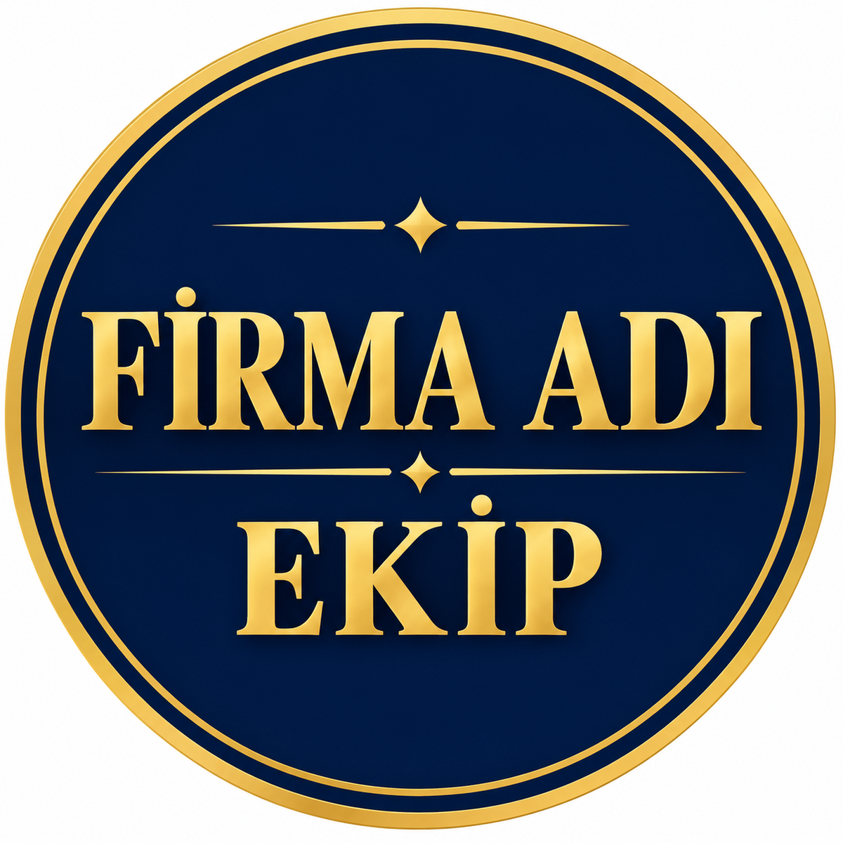 Firma Ekibi Lacivert Altın Rozet 5,8 cm