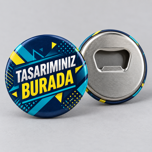 Kişiye özel yuvarlak açacak, ön baskı ve metal açma mekanizması