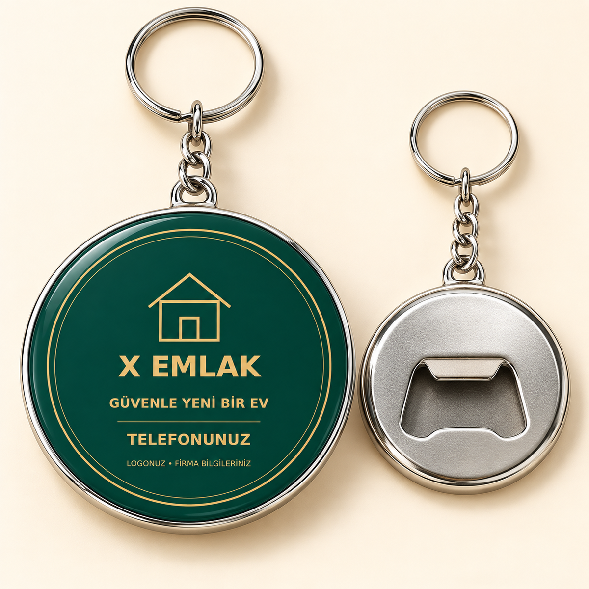 Emlak açacaklı anahtarlık mockup