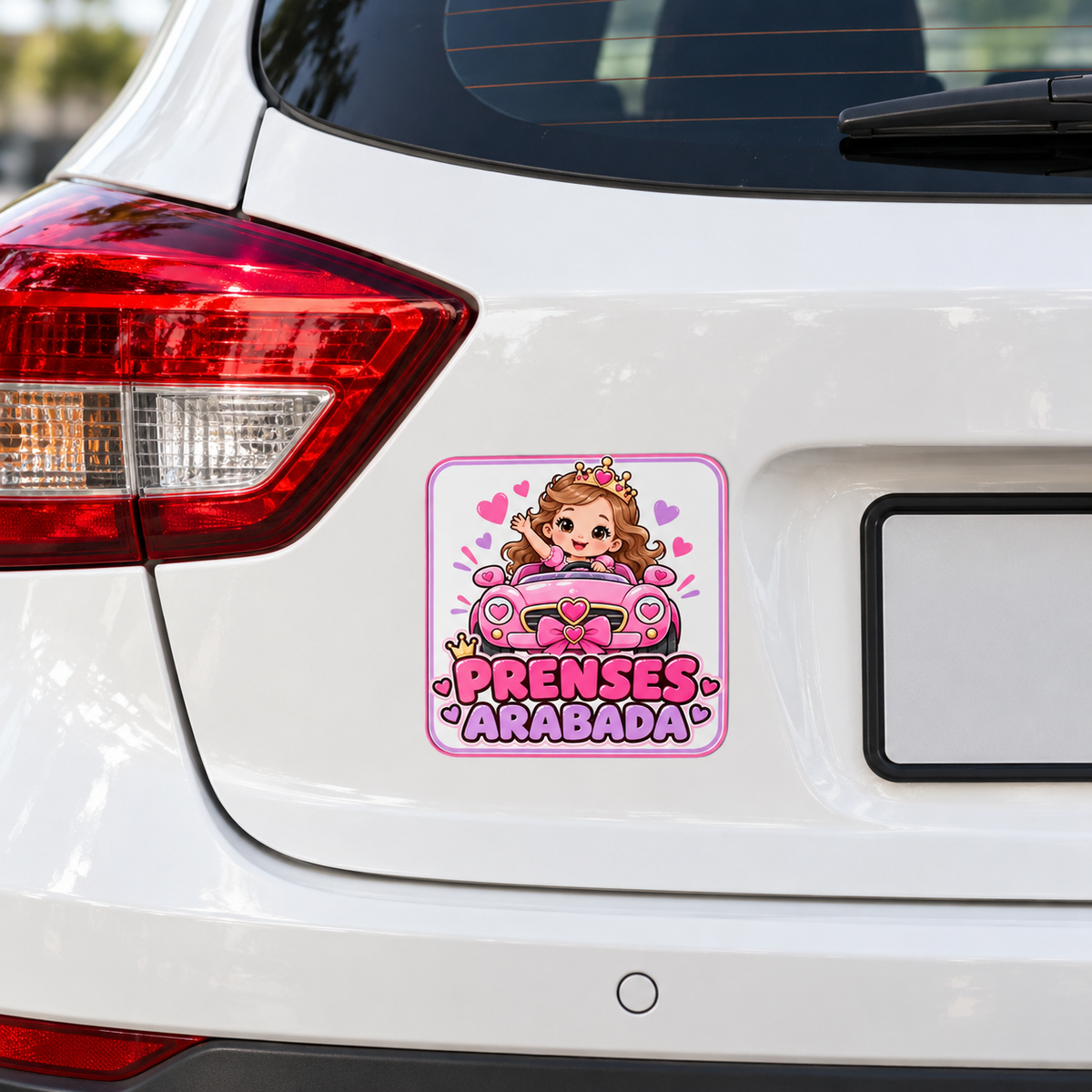 ST-AR-1005 araç arkasında sticker mockup