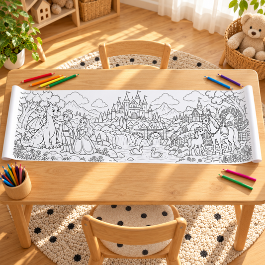 Masal Şatosu 30 x 100 cm boyama kağıdı mockup