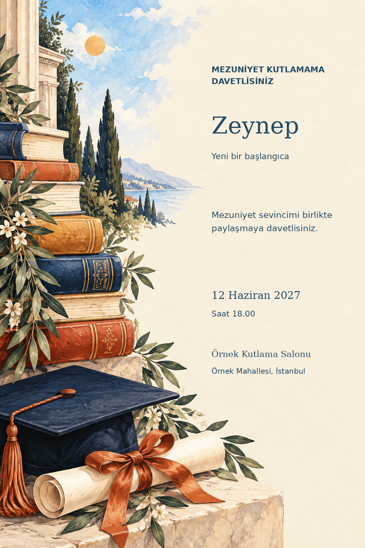 Yeni Ufuklar davetiye tasarımı