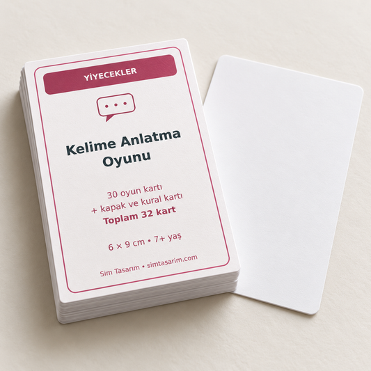 Yiyecekler Kelime Anlatma Oyunu — kapak görseli