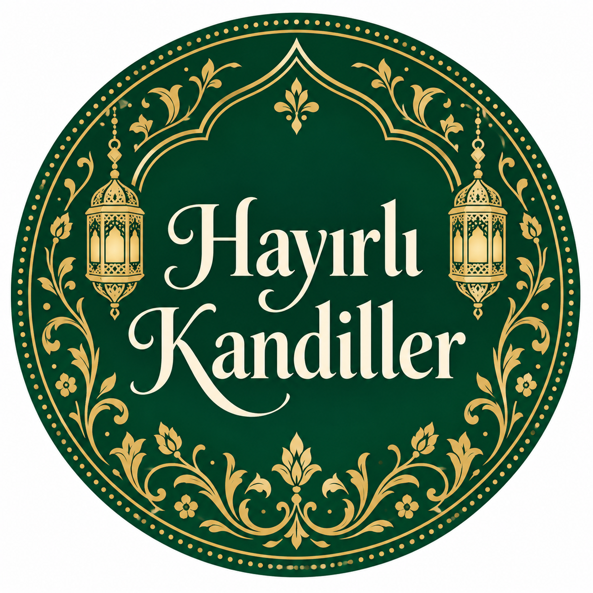 Zümrüt Fener Hayırlı Kandiller etiketi baskı tasarımı