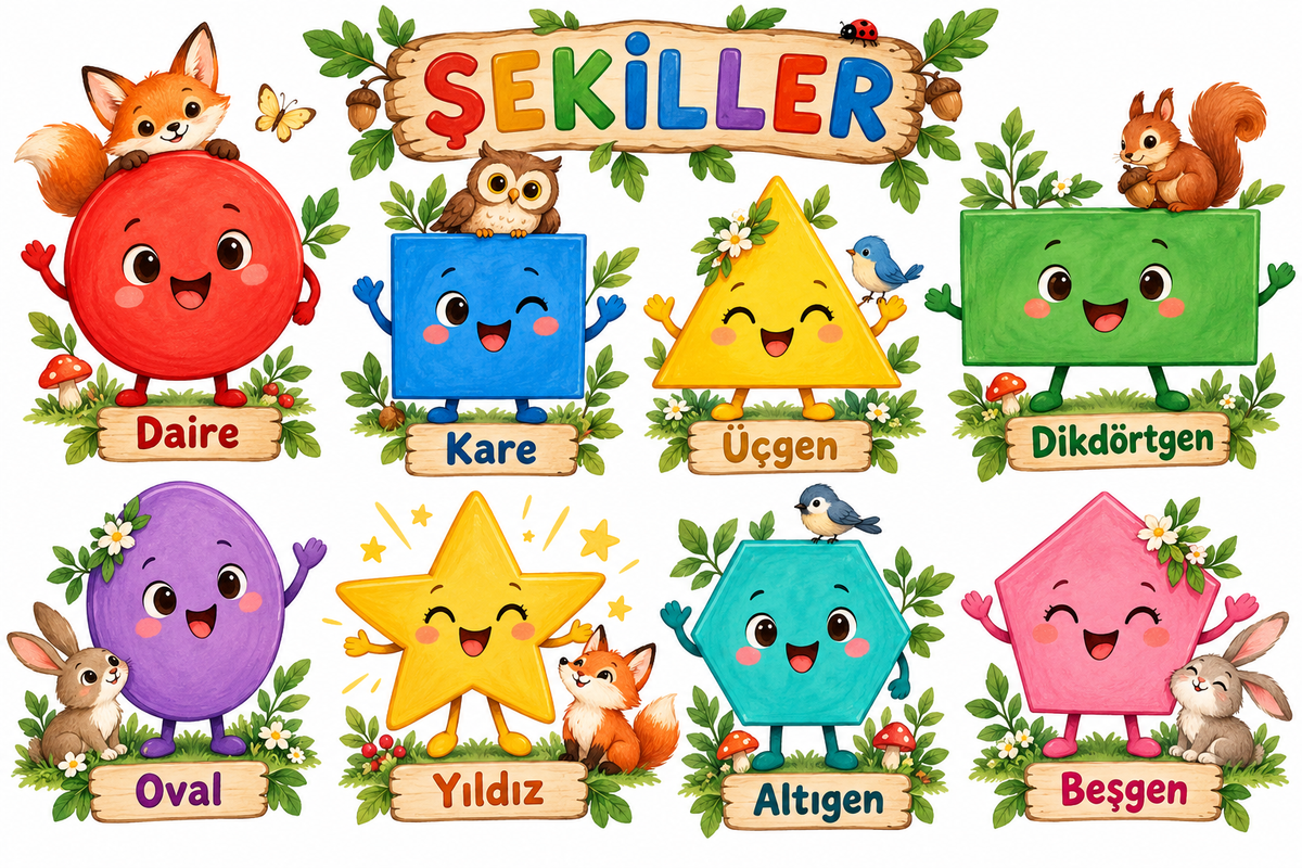 Orman Şekiller Sticker Seti – ST-SH-1003 yeni tasarım