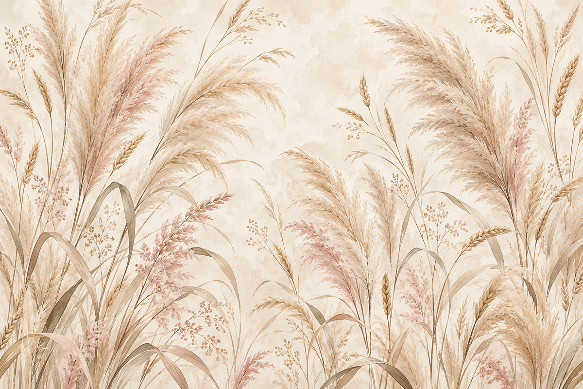 Pampas Rüyası Boho düz desen