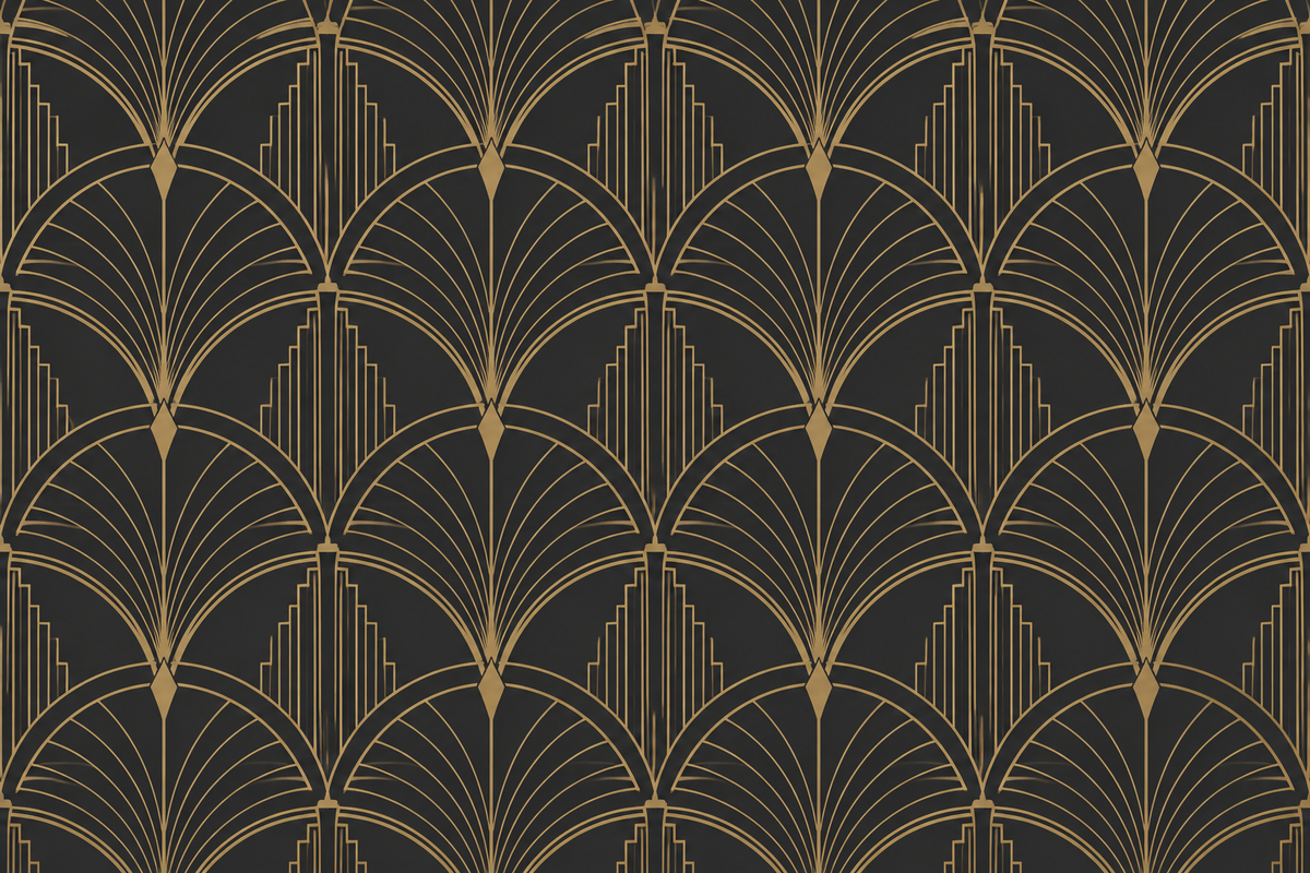 Antrasit Art Deco düz tasarımı