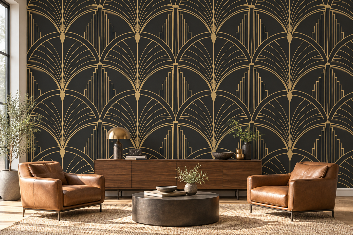 Antrasit Art Deco oda uygulama görseli