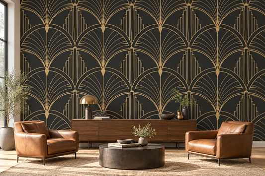 Antrasit Art Deco oda uygulama görseli