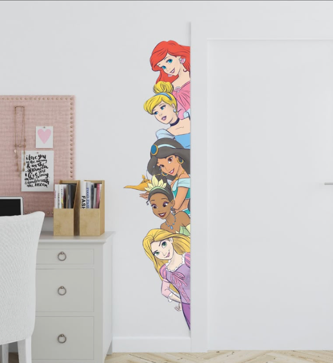 Prensesler Dekoratif Kapı Duvar Sticker Seti