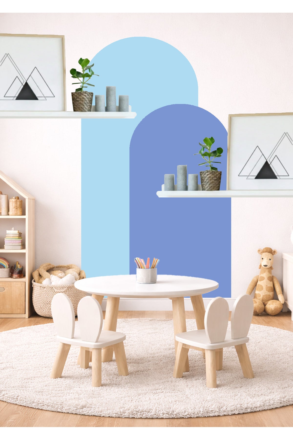 Bohem Oval 2’li Duvar Sticker - Renk-10