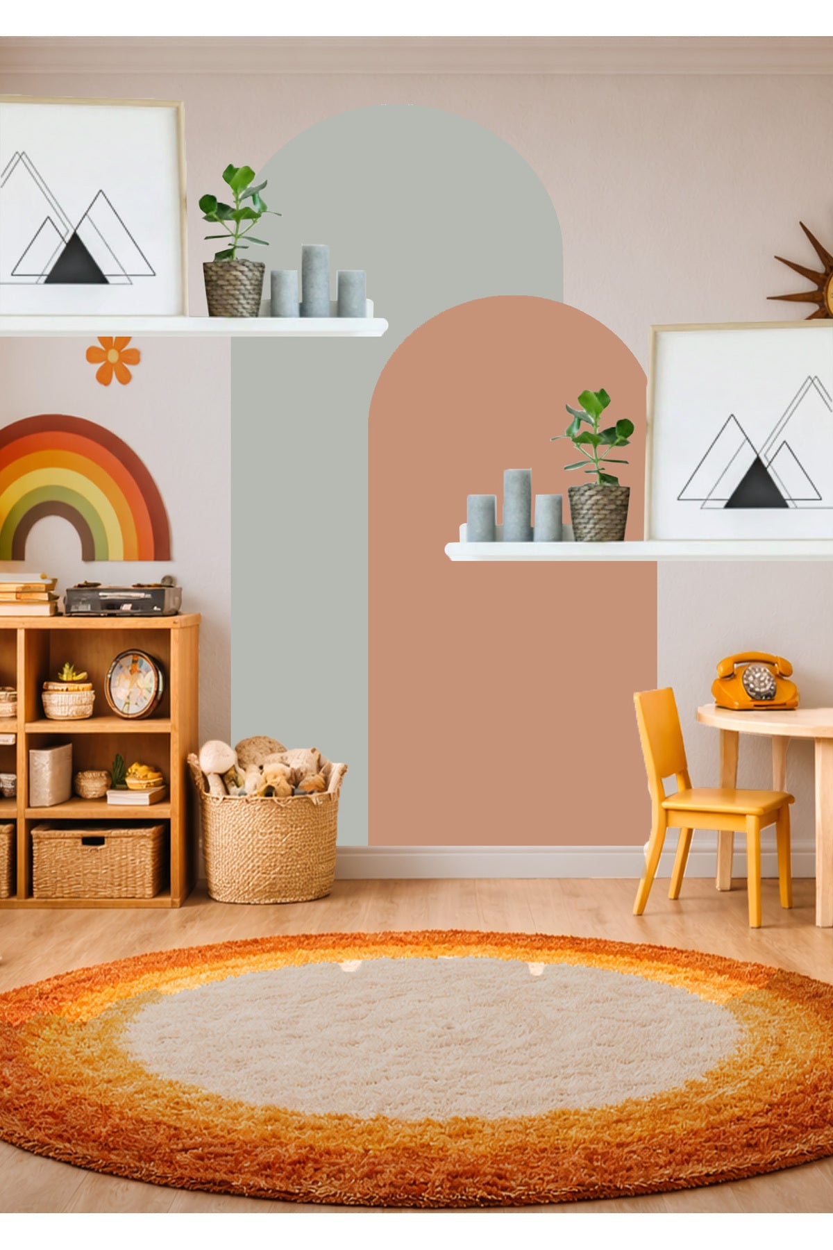 Bohem Oval 2’li Duvar Sticker - Renk-3