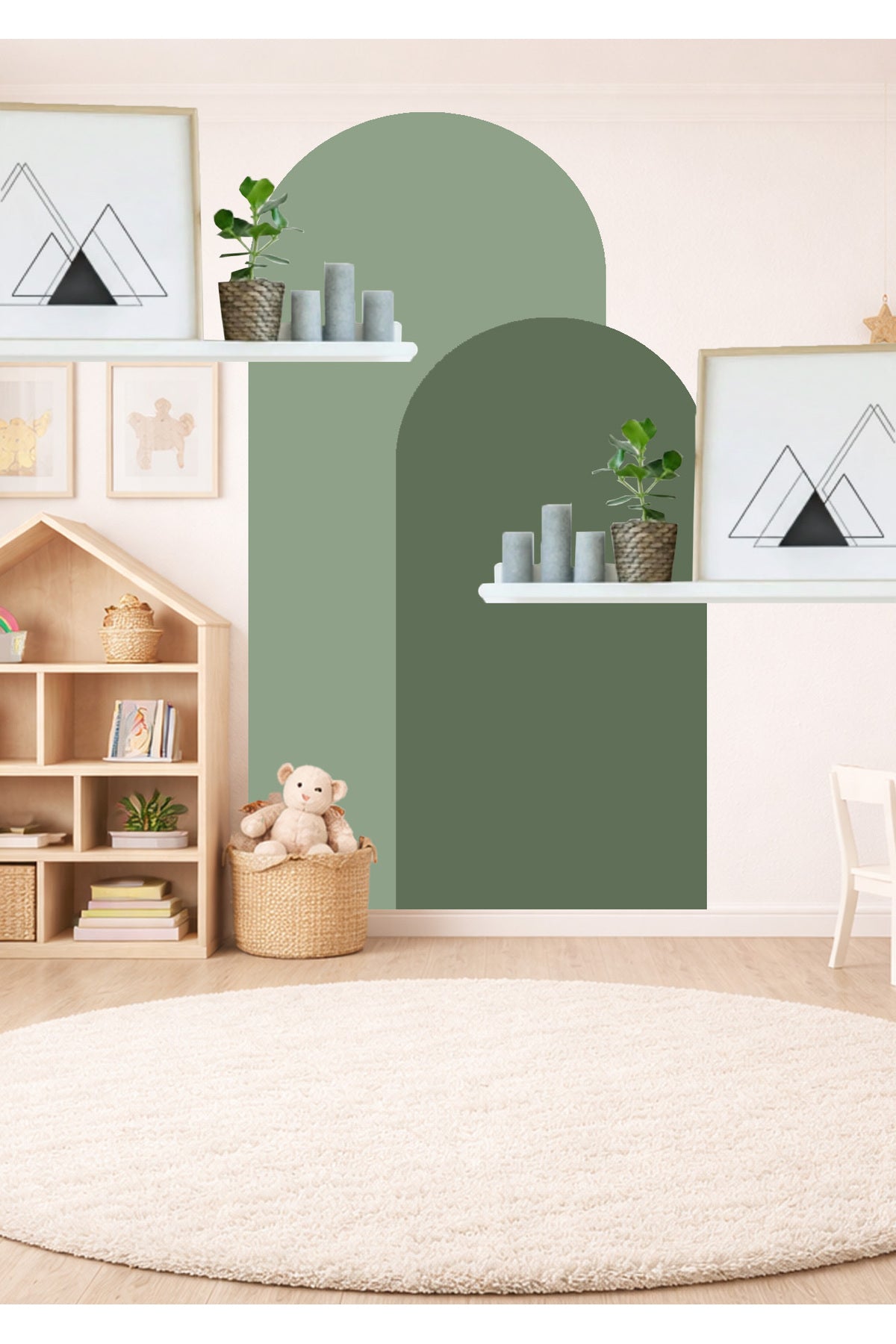 Bohem Oval 2’li Duvar Sticker - Renk-4
