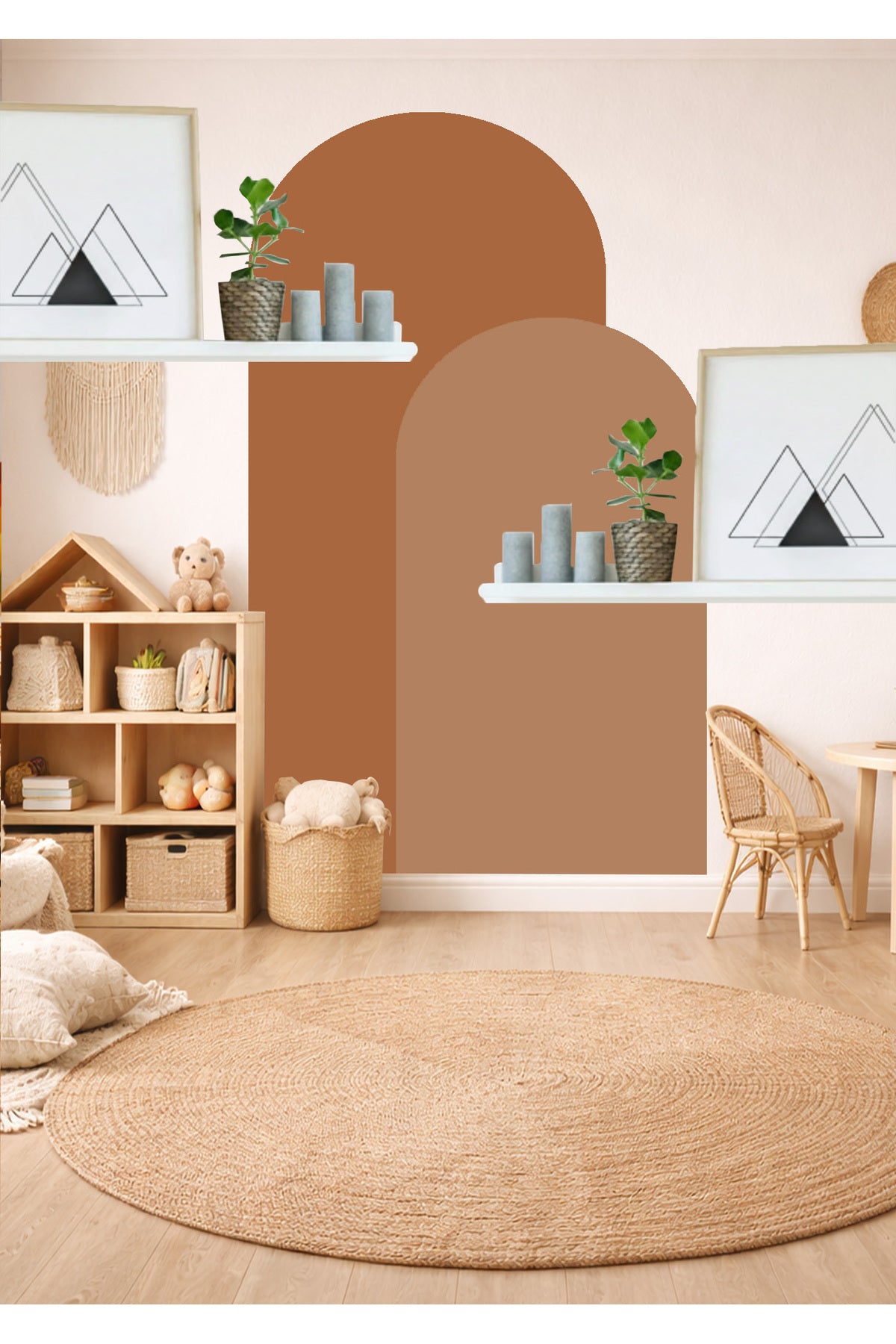 Bohem Oval 2’li Duvar Sticker - Renk-5