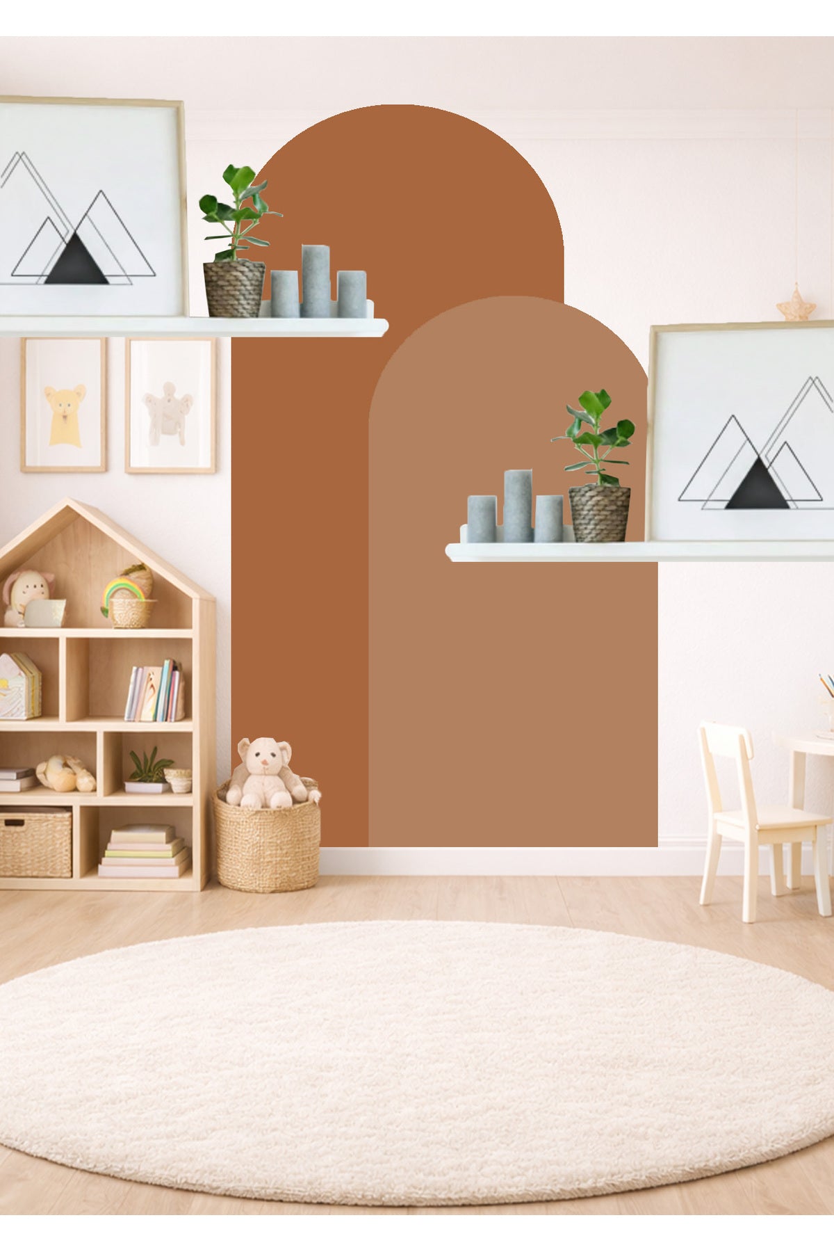 Bohem Oval 2’li Duvar Sticker - Renk-5