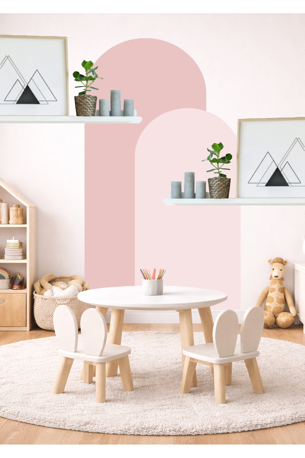 Bohem Oval 2’li Duvar Sticker - Renk-6