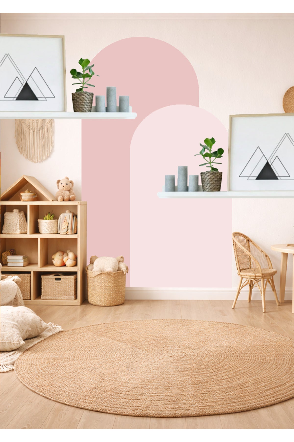 Bohem Oval 2’li Duvar Sticker - Renk-6