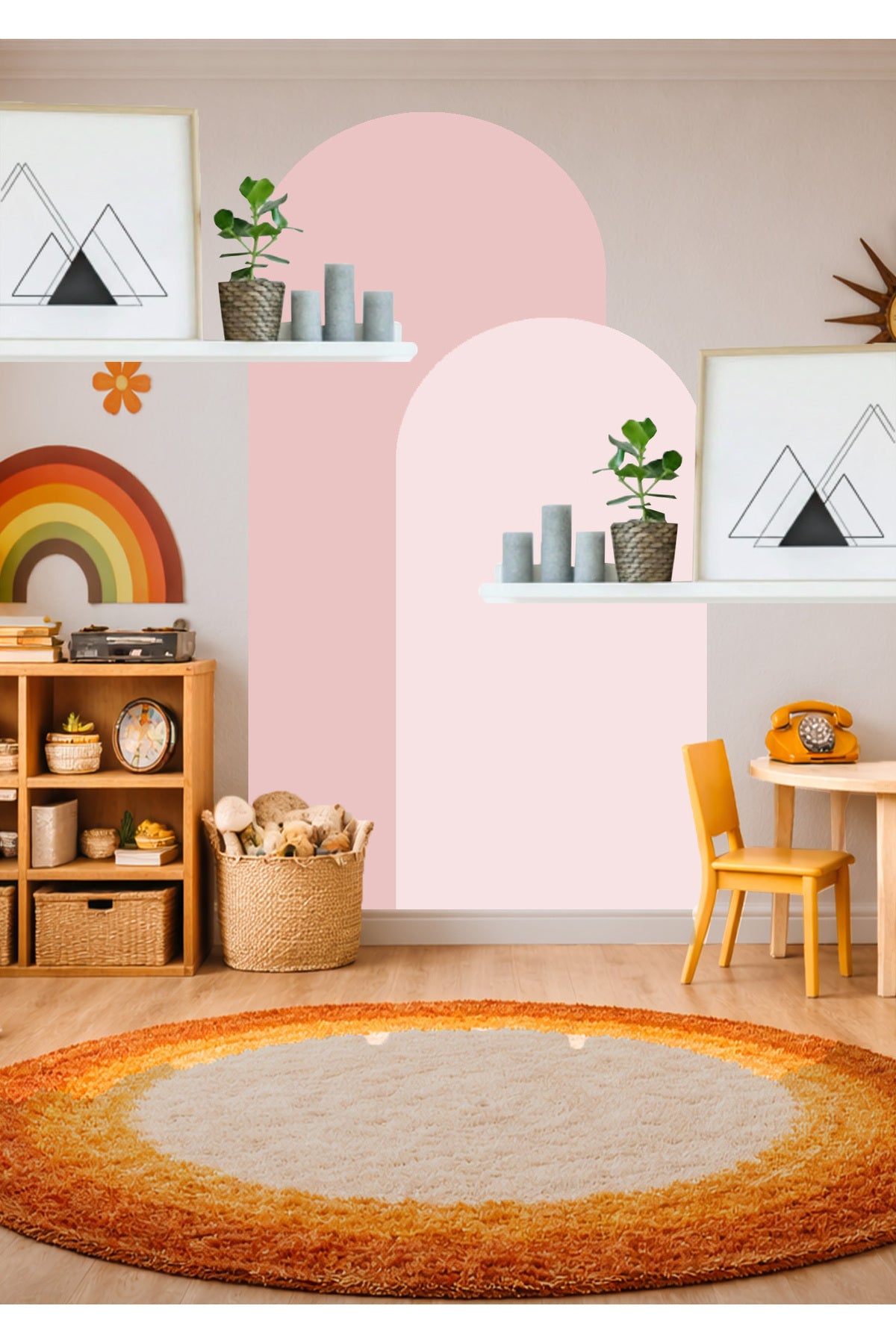 Bohem Oval 2’li Duvar Sticker - Renk-6
