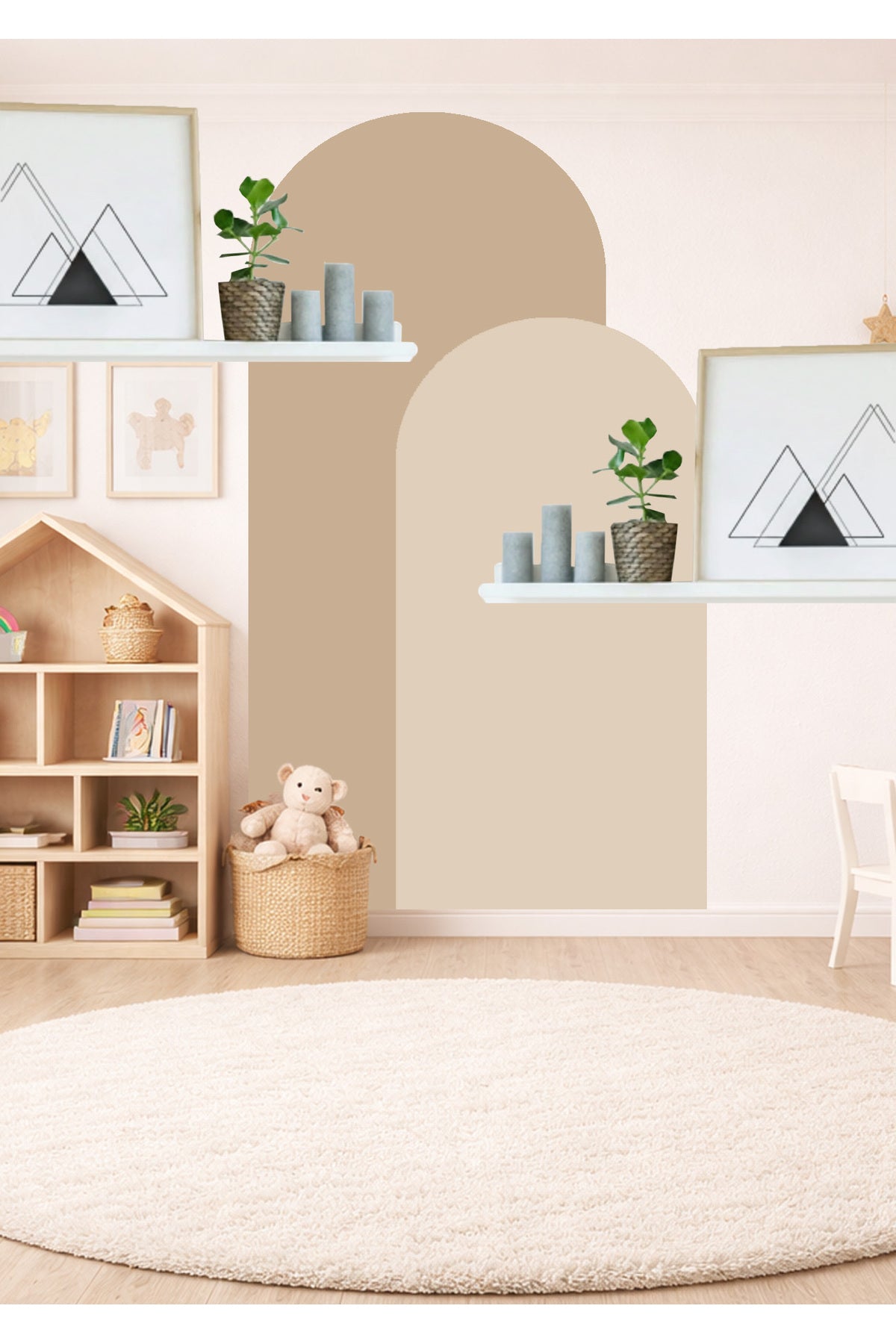 Bohem Oval 2’li Duvar Sticker - Renk-7