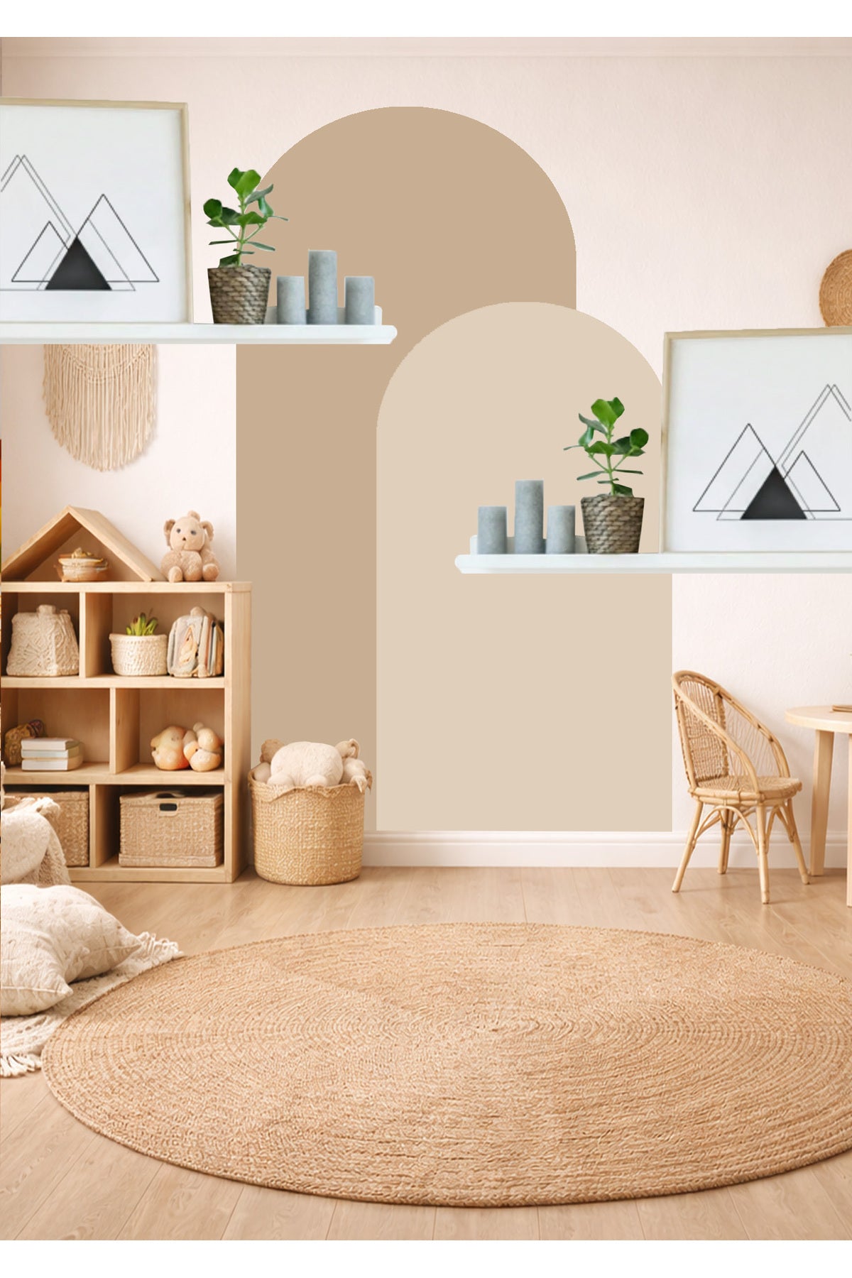 Bohem Oval 2’li Duvar Sticker - Renk-7