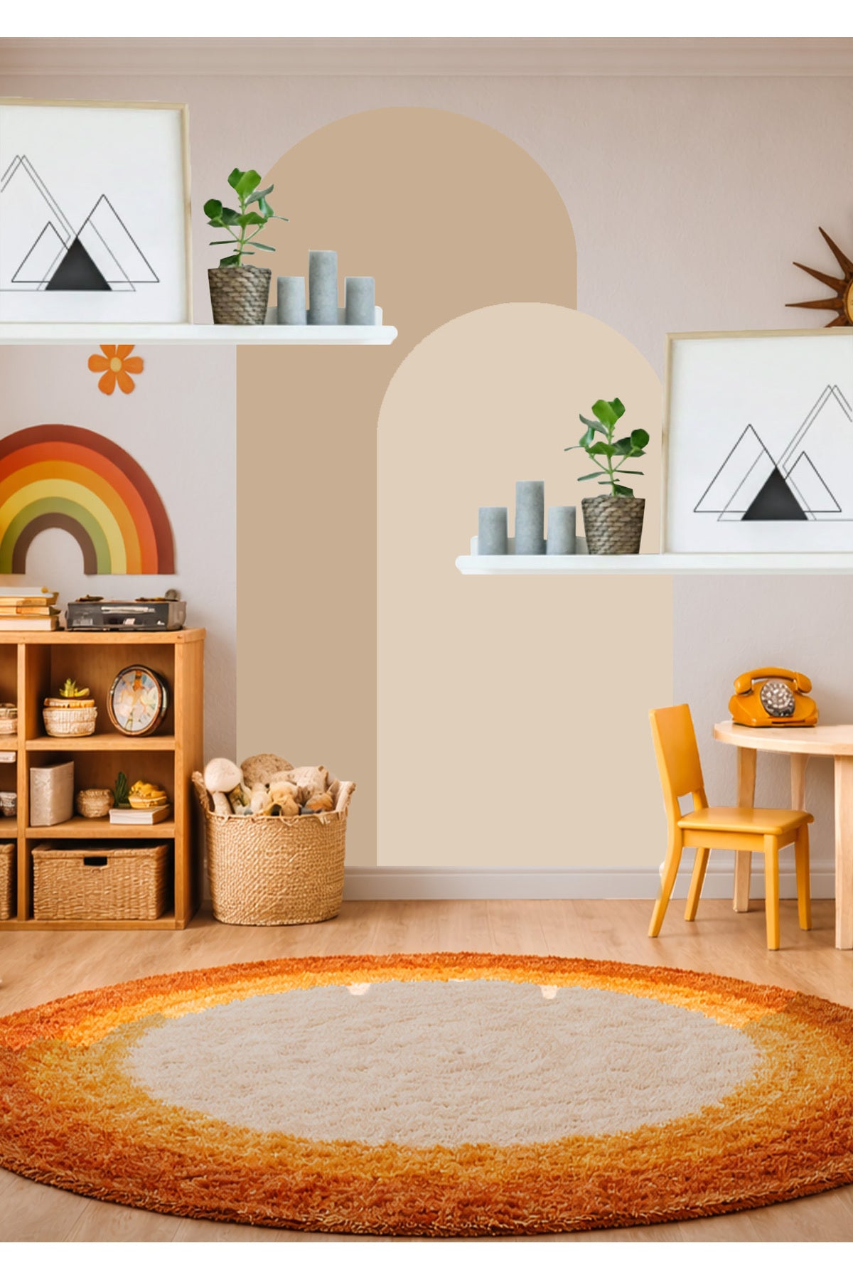 Bohem Oval 2’li Duvar Sticker - Renk-7