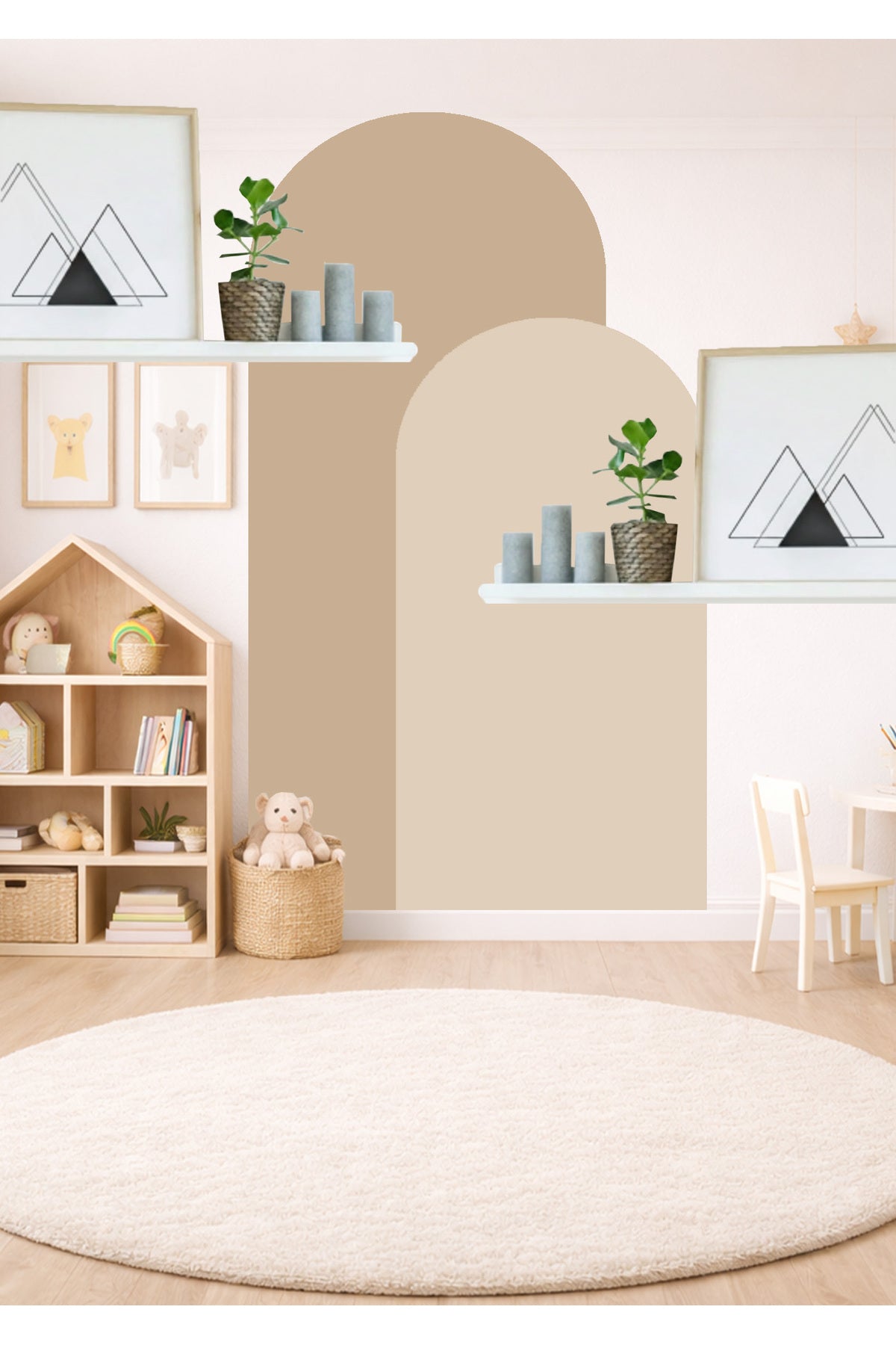Bohem Oval 2’li Duvar Sticker - Renk-7