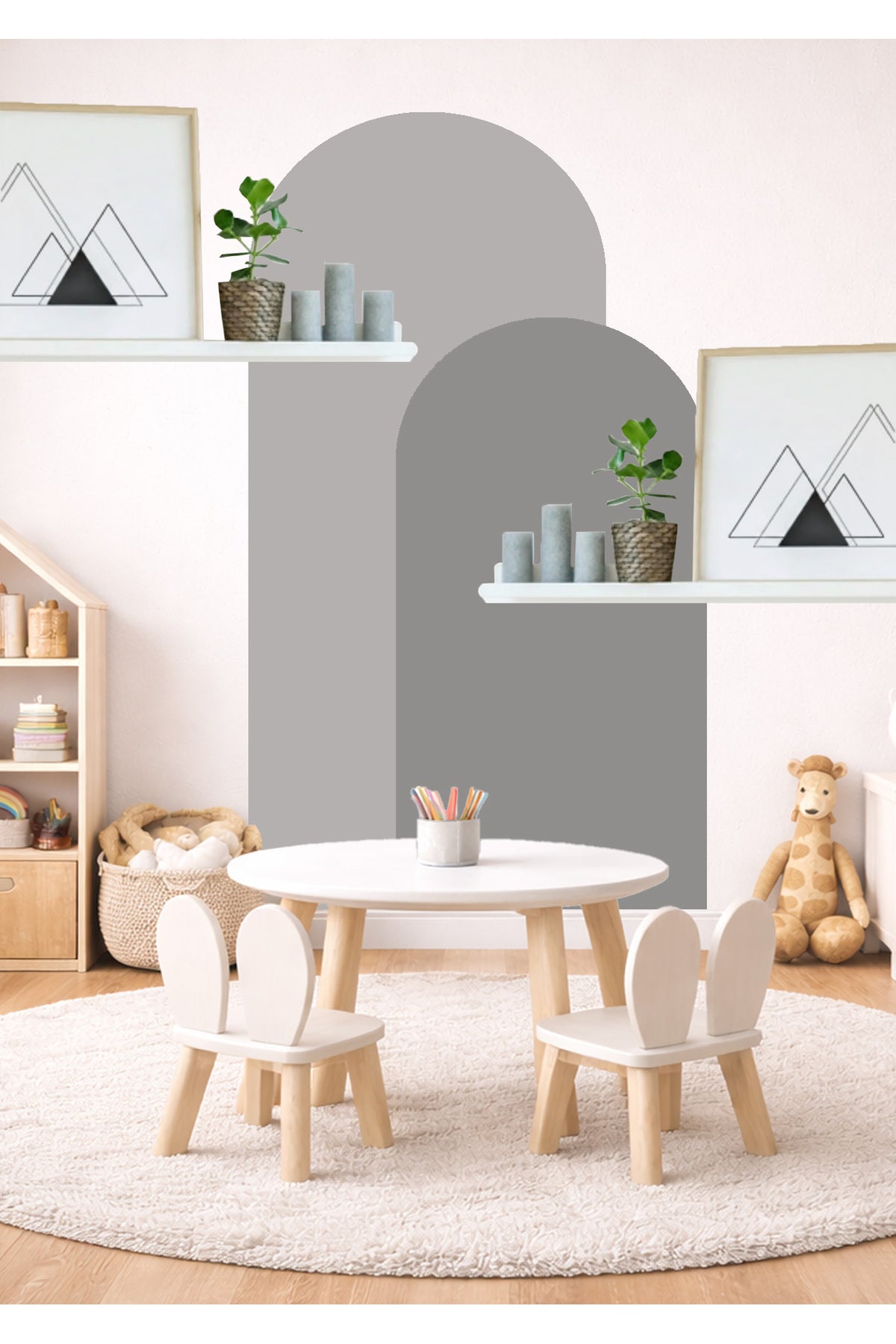 Bohem Oval 2’li Duvar Sticker - Renk-8