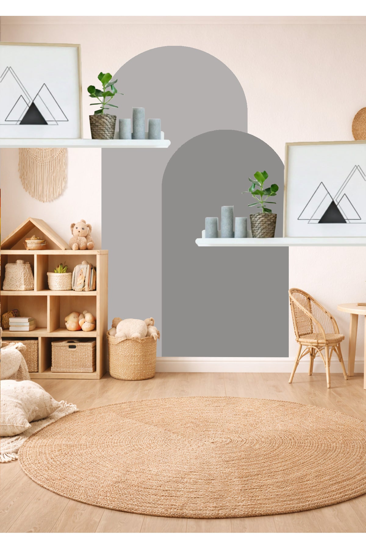 Bohem Oval 2’li Duvar Sticker - Renk-8