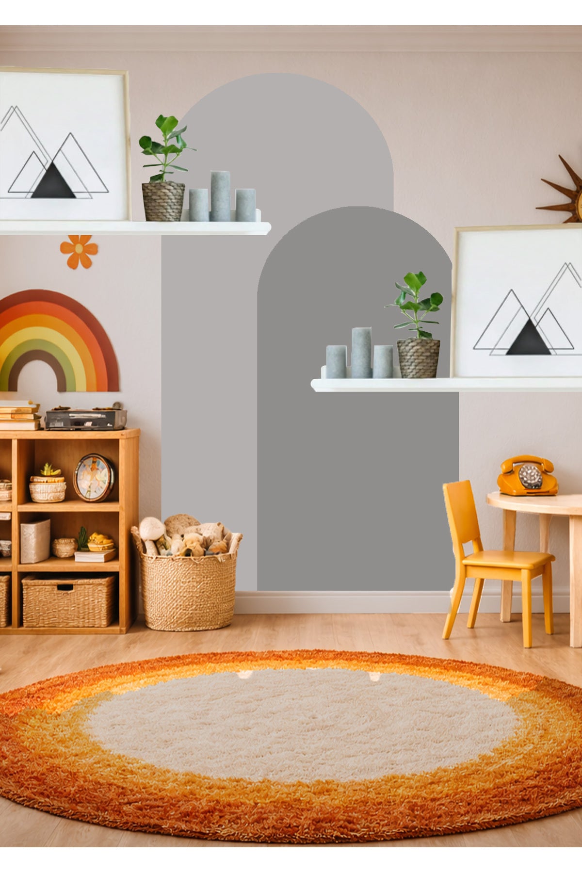 Bohem Oval 2’li Duvar Sticker - Renk-8