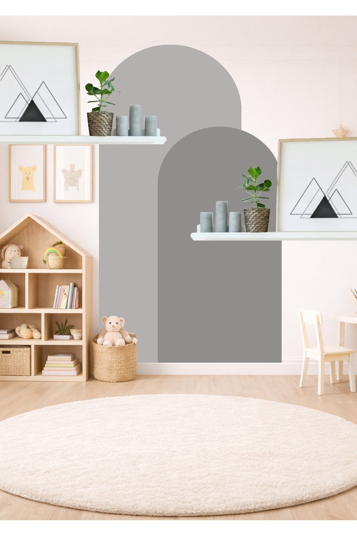 Bohem Oval 2’li Duvar Sticker - Renk-8