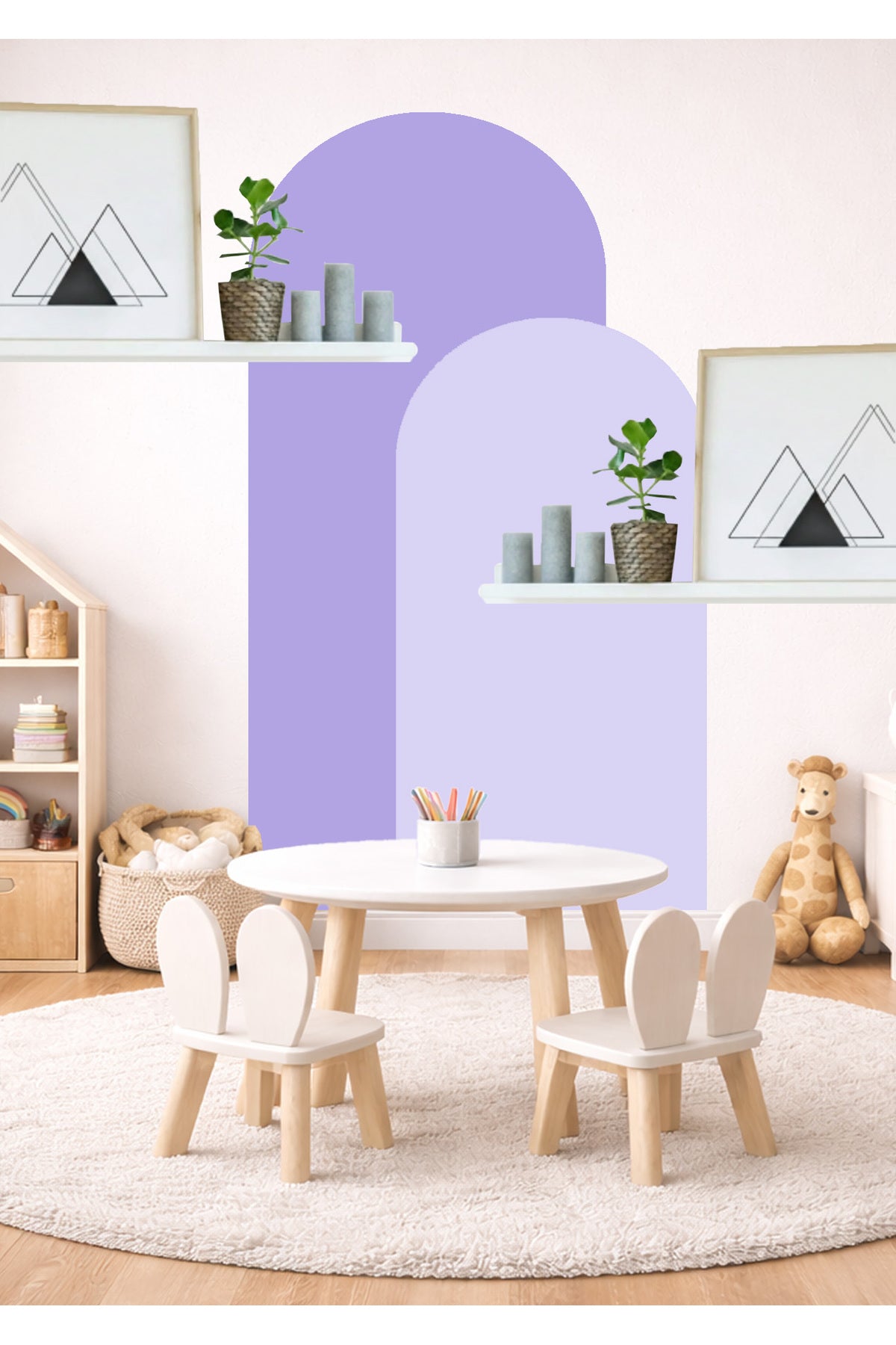 Bohem Oval 2’li Duvar Sticker - Renk-9