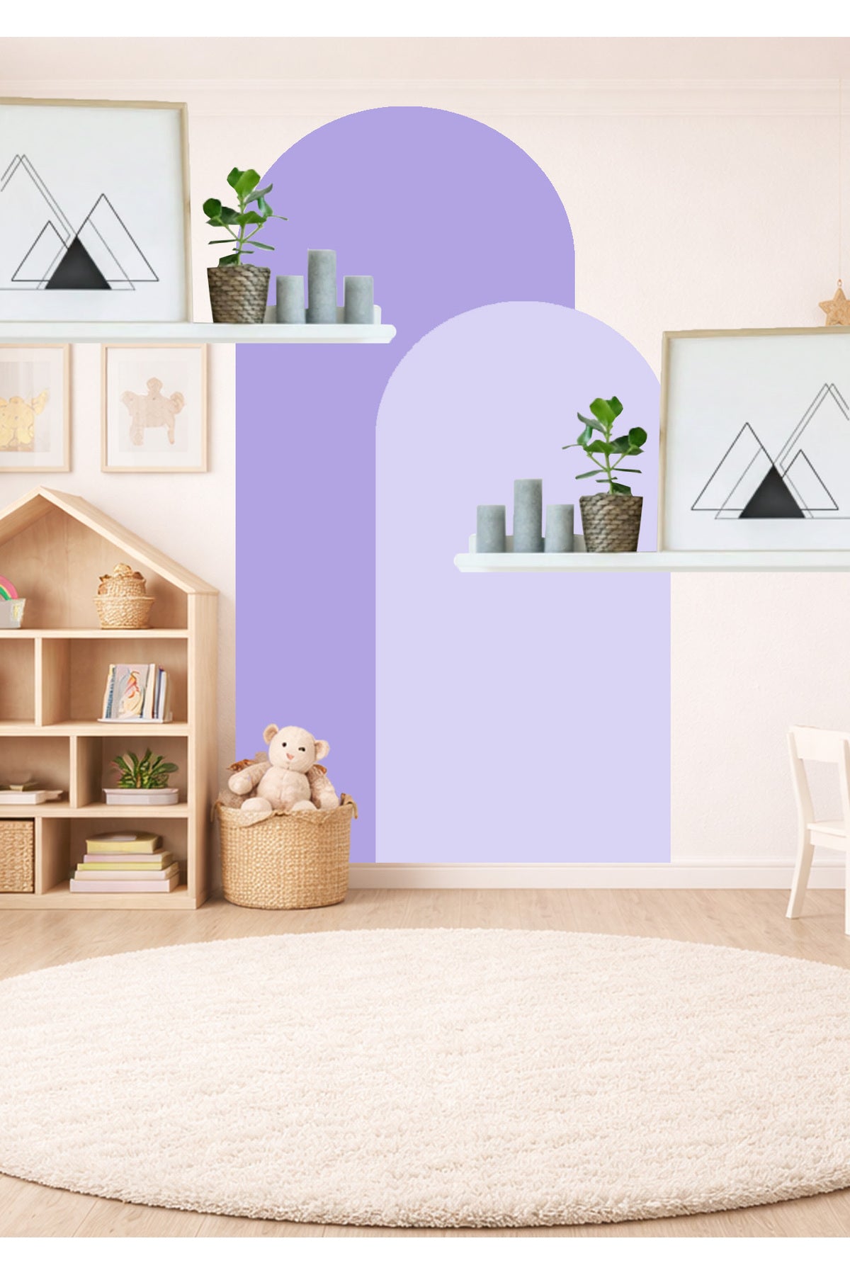 Bohem Oval 2’li Duvar Sticker - Renk-9