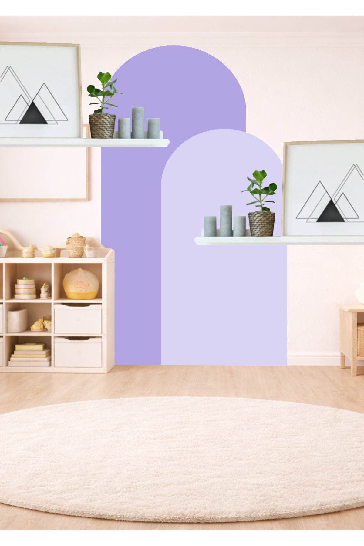 Bohem Oval 2’li Duvar Sticker - Renk-9