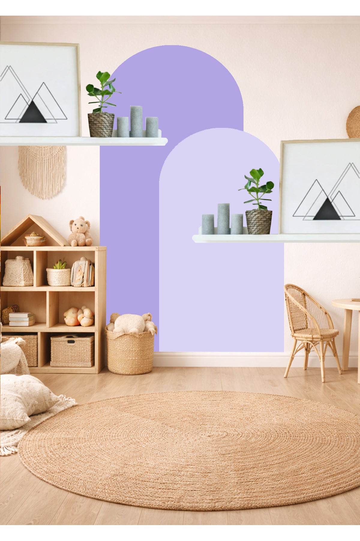 Bohem Oval 2’li Duvar Sticker - Renk-9