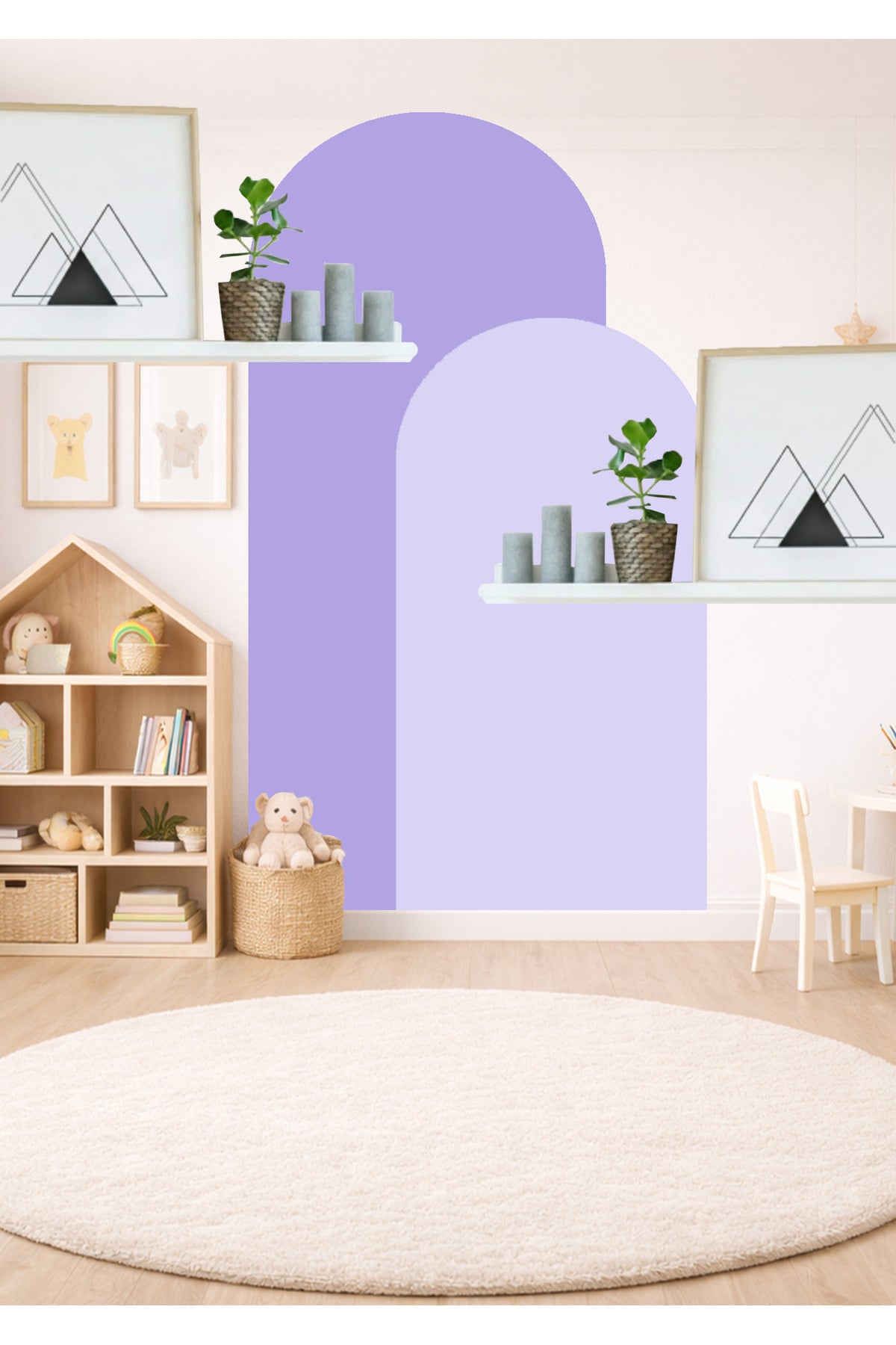 Bohem Oval 2’li Duvar Sticker - Renk-9