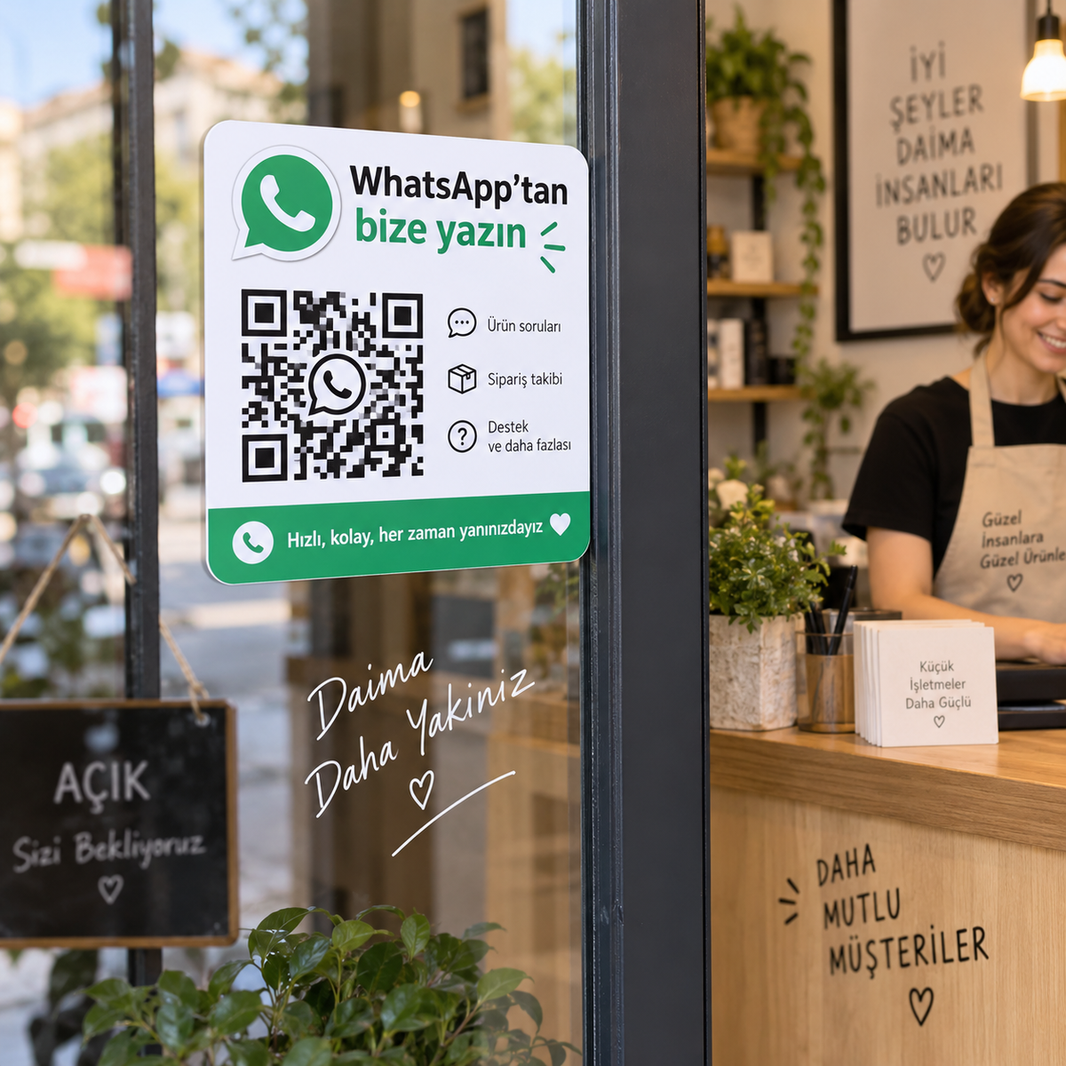 QR-1007 WhatsApp QR Sticker mockup