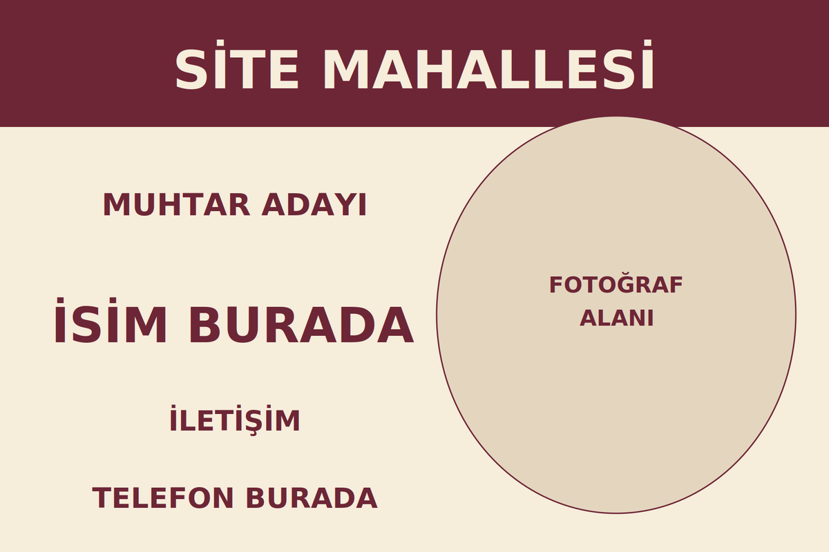 bordo muhtar adayı branda 300x200 cm tasarım