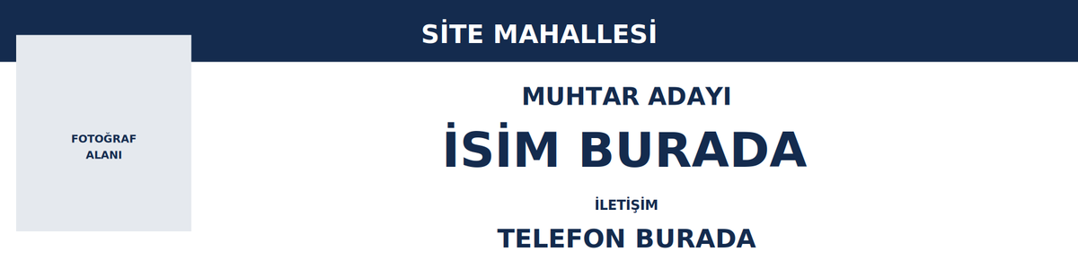 lacivert muhtar adayı branda 200x50 cm tasarım