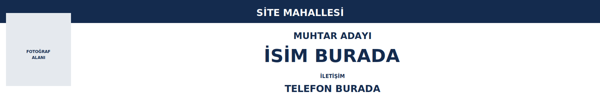 lacivert muhtar adayı branda 300x50 cm tasarım