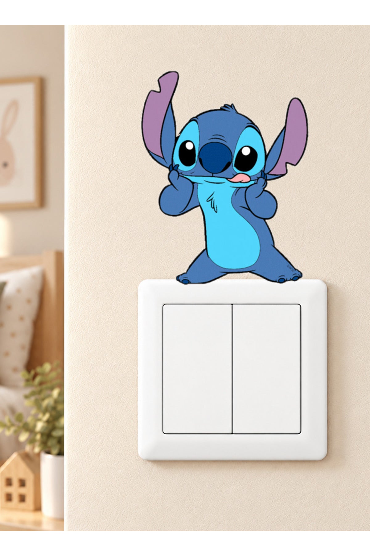 Stitch Priz Çocuk Odası Dekorasyon Duvar Sticker