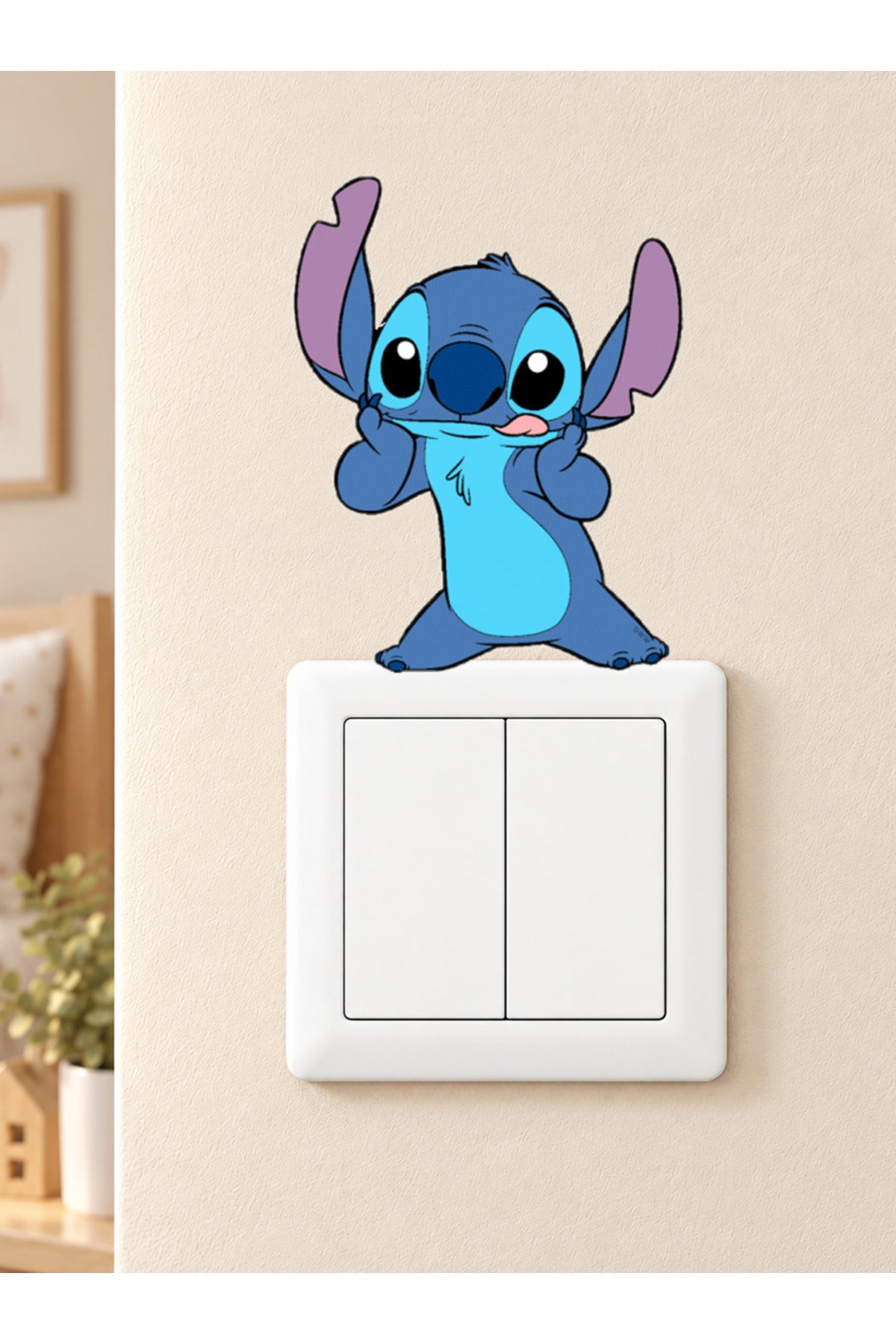 Stitch Priz Çocuk Odası Dekorasyon Duvar Sticker