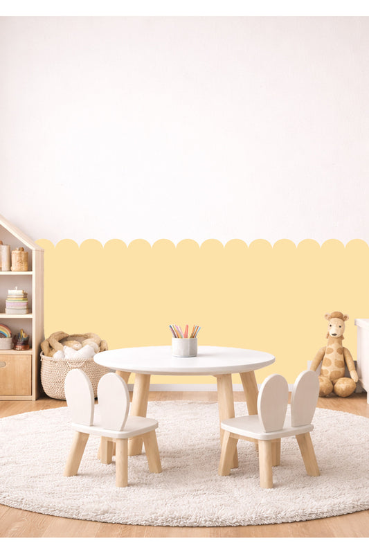 Oval Kavisli Duvar Panel Kaplama Folyosu Sticker Seti - Renk-4